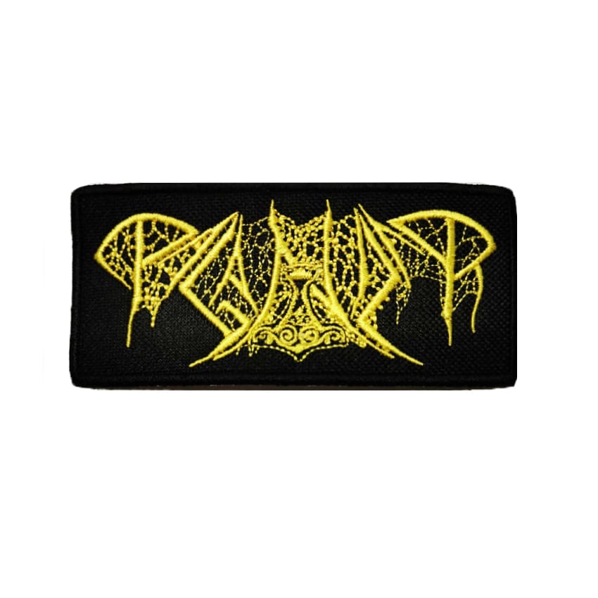PAGANIZER yellow logo PATCH cudgel Der ultimative Metal Online Store